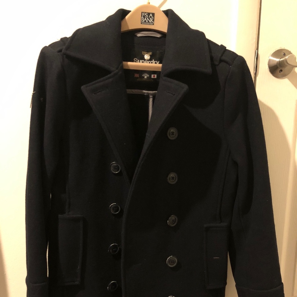 Superdry Navy Bridge Coat